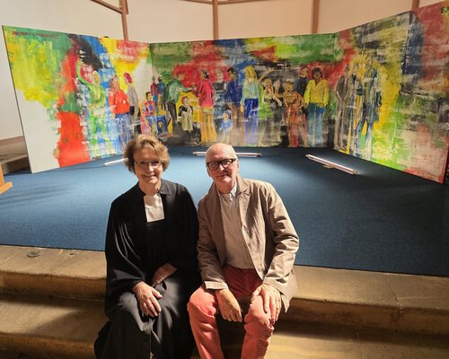 Gottesdienst zur Kunstmauer – „10 Meter Demokratie“