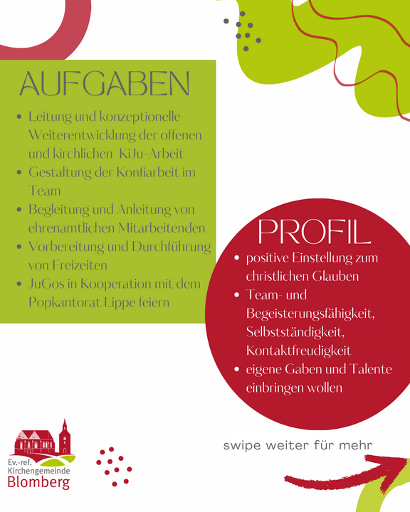 Jugendmitarbeiter*in (w/m/d) gesucht