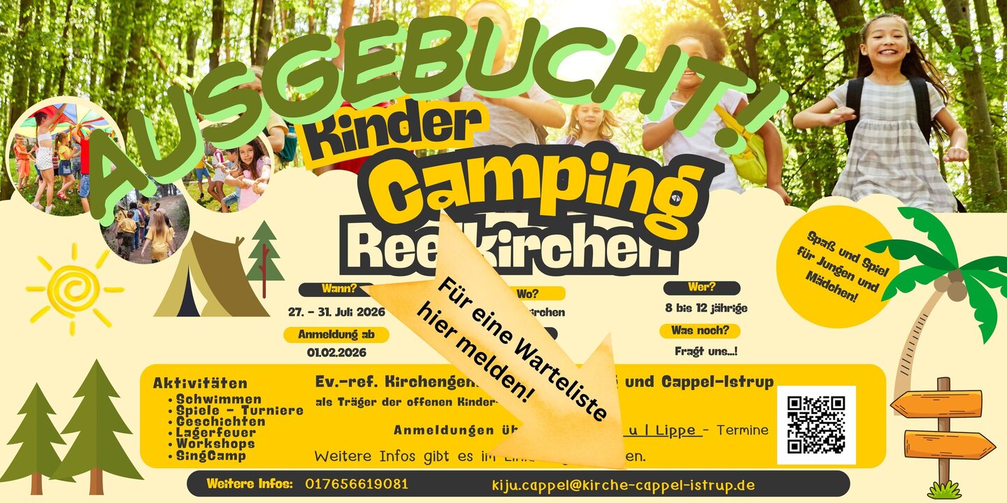Kindercamping bei der Grundschule Reelkirchen 2026 - AUSGEBUCHT!